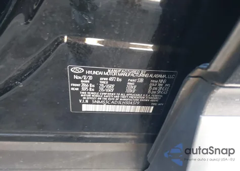 2020 Hyundai Santa Fe Sel from USA, damaged, VIN 5NMS3CAD3LH304379